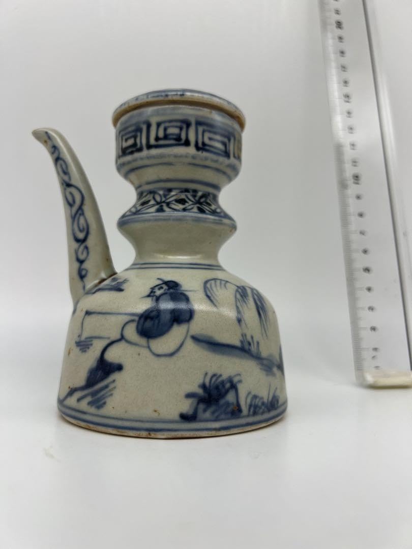 中国明朝染付ティーポット茶道具骨董古美術コレクション唐物　アンティーク青磁　江戸 Amazon.co.jp: 中国明朝染付ティーポット茶道具骨董古美術